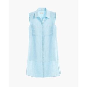 Chico’s Linen Side Slit Sleeveless Tunic Light Blue Medium (Chico's Size 1) Boho
